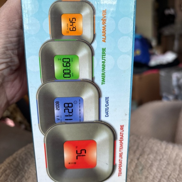 Shift 4 Color Changing LCD  Alarm Clock - New Open Box. - Picture 3 of 5